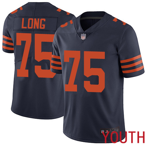 Chicago Bears Limited Navy Blue Youth Kyle Long Jersey NFL Football #75 Rush Vapor Untouchable
